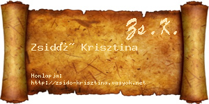Zsidó Krisztina névjegykártya