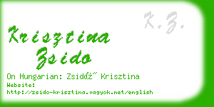 krisztina zsido business card